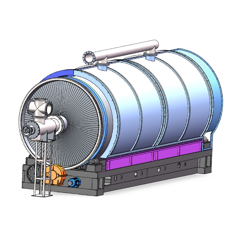 Continuous batch pyrolysis furnace