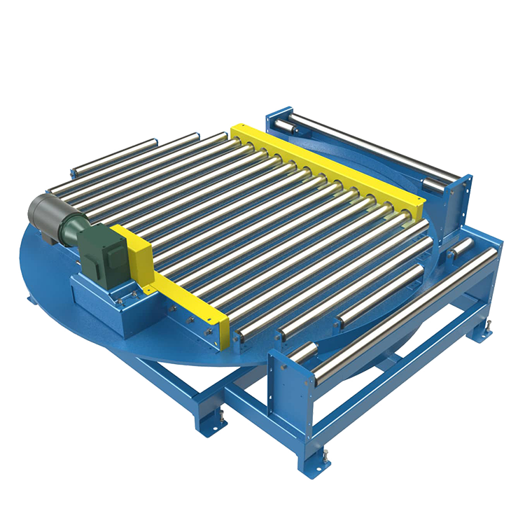 90 degree automatic rotating table single station two-way chain conveyor line