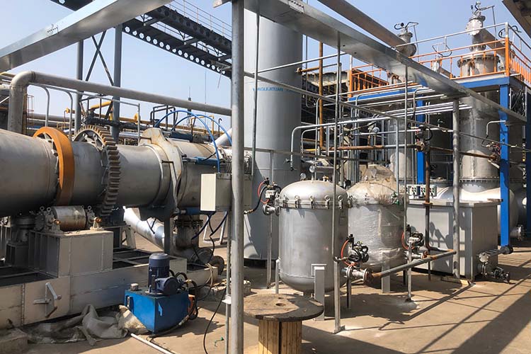 Myanmar oil sludge to oil recycling and refining system